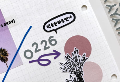 Handwritten Numbers Alphabet Matte Seal Sticker [3colors] | Deco Sticker