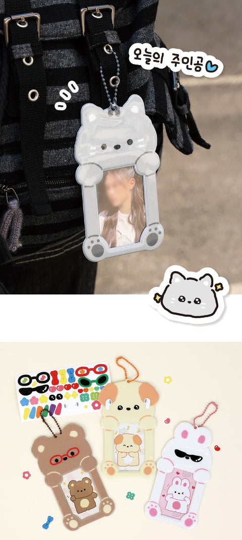 Animal Friends Photo Card Holder [12types] | Key Ring