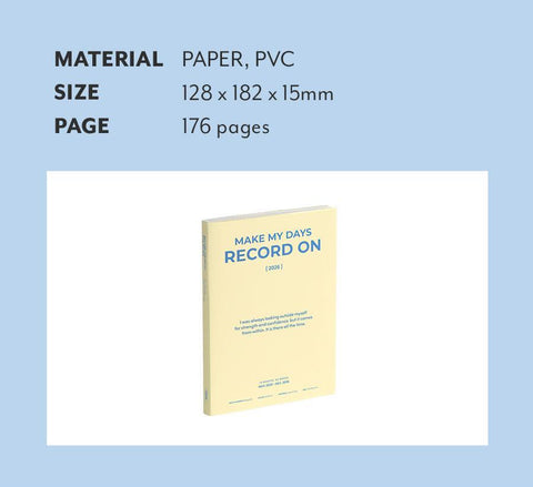 2026 Record On Weekly Planner B6 [4colors]