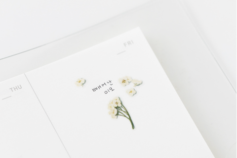 Pressed Flower Sticker [Sweet Alyssum] | Printed Dried Flower Sticker