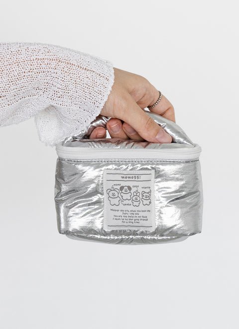 momossi Marshmallow Daily Makeup Pouch [Silver]
