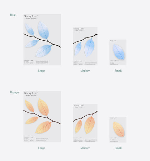 Birch Leaf Tracing Sticky Notes L [2colors]