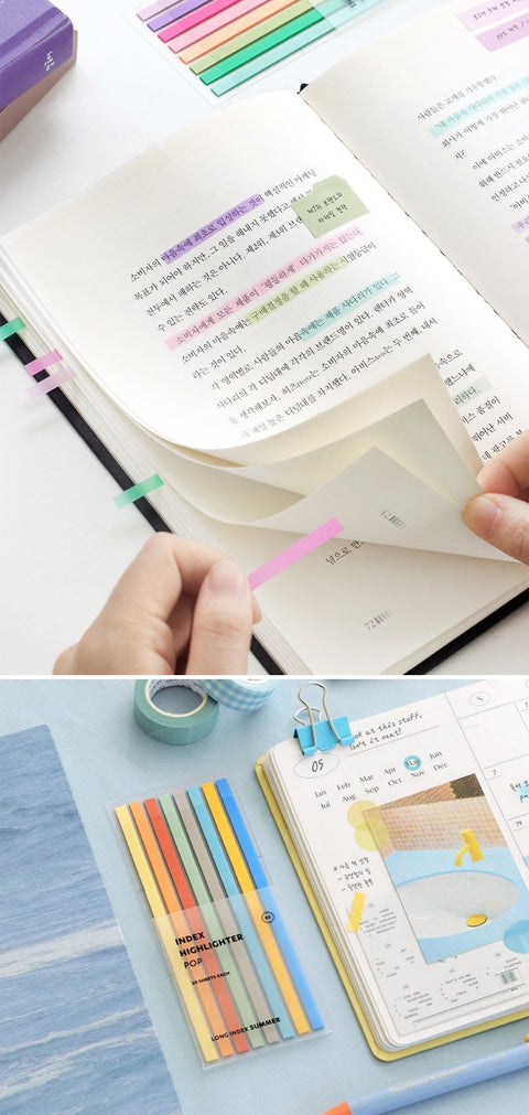 Index Long Highlighter POP Sticky Notes [2types]