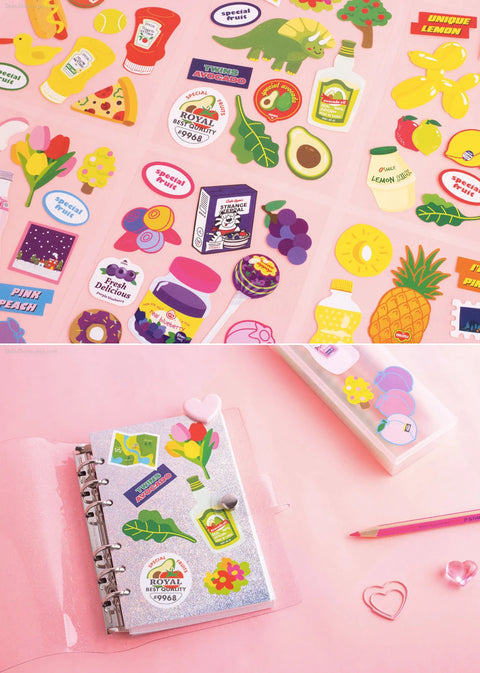 Lucalab Fruits Deco Stickers [6types]