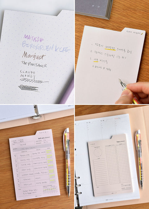 Index Sticky Notes [12types] Blank, Line, Grid Sticky Memo