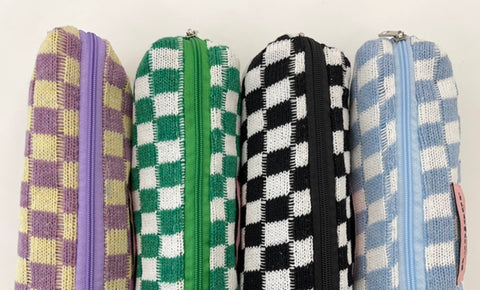 Checkerboard Pencil Case [4colors] | Pen Pouch