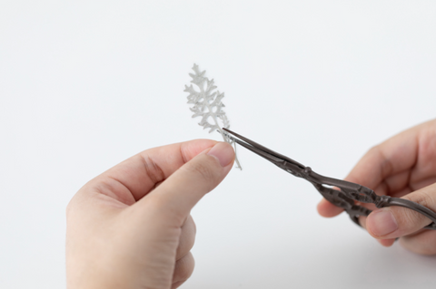 Pressed Flower Sticker [Dusty Miller] | Printed Dried Flower Sticker