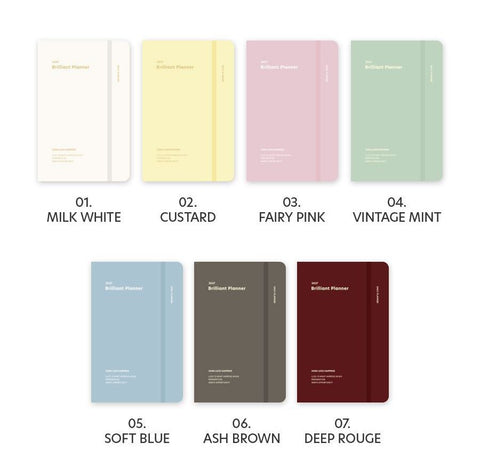 2027 Brilliant Daily Planner [7colors] | Daily Diary