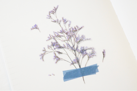 Pressed Flower Sticker [Misty Blue] | Printed Dried Flower Sticker