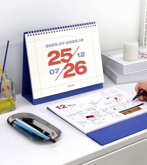 2025-2026 Desk Calendar + Undated Scheduler [2025.7 - 2026.12]
