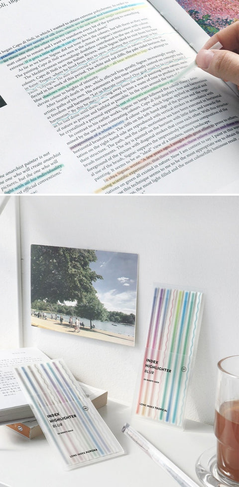 Index Long Highlighter Blur Sticky Notes [2types]