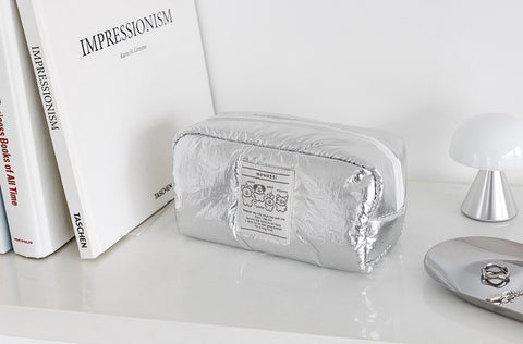 momossi Marshmallow Pencil Pouch [Silver] | Pen Case