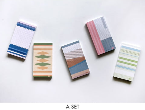 Warm Patterned Memo Pad Set [2types]