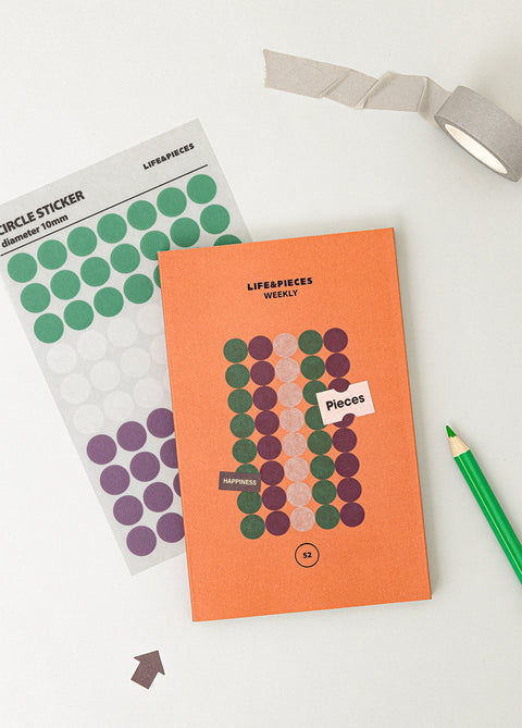 LIFE & PIECES Shape Sticker Pack [2types] | Circle