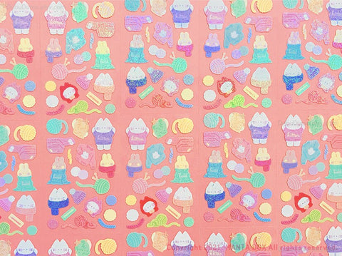 Twinkle Deco Sticker [Knitting Kitty]