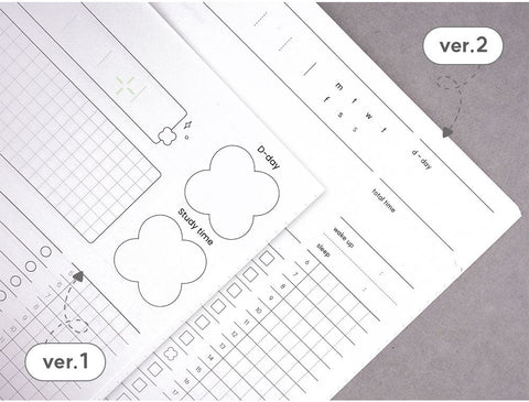 Lucky Study Planner for 1 month ver.2 [4types]