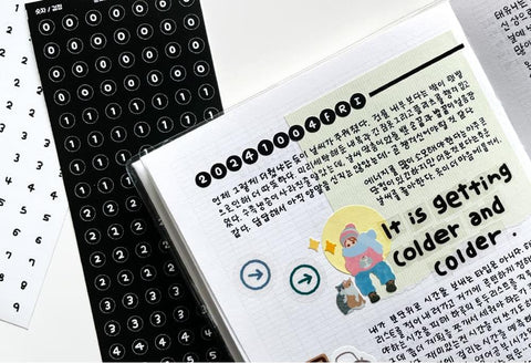 Number Stickers Pack | 2sheets