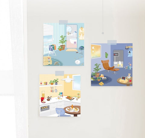 Useful Deco Stickers _ At Home v.4 [3types]