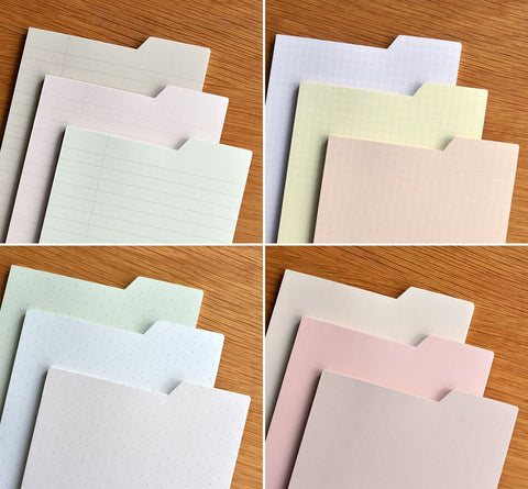 Index Sticky Notes [12types] Blank, Line, Grid Sticky Memo