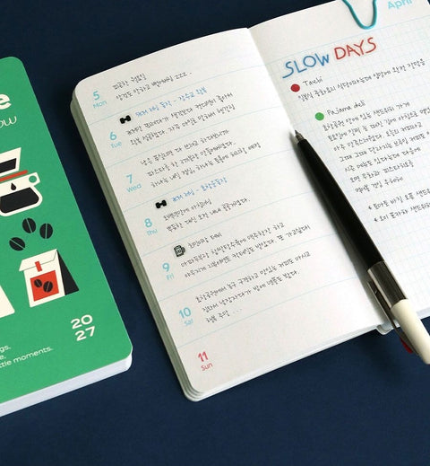 2027 Slow Weekly Diary [4types] | Compact Handy Weekly Diary