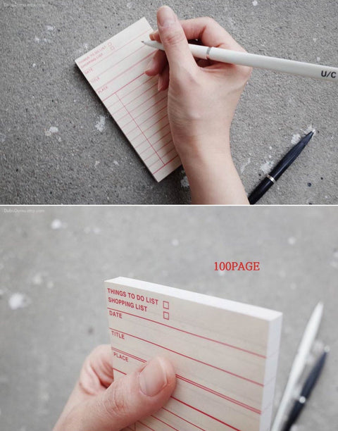 To Do List Memo Pad [Red] | Checklist Notepad