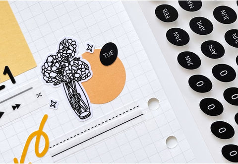 Black Ellipse Day Seal Sticker | Deco Sticker