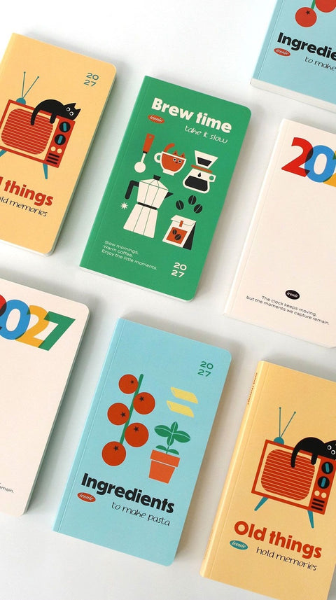 2027 Slow Weekly Diary [4types] | Compact Handy Weekly Diary