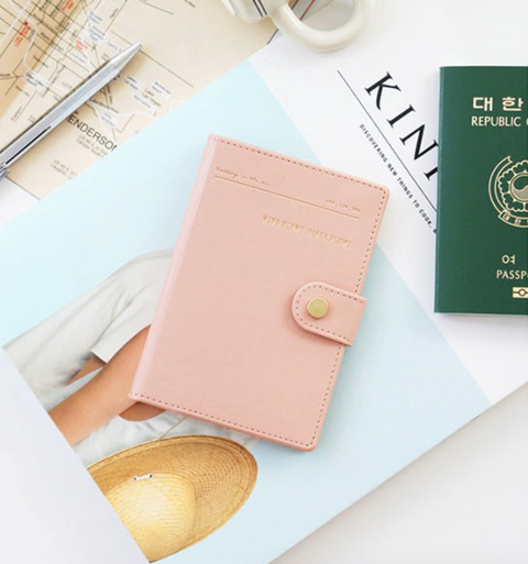 iconic Snap Passport Case [Pink] | Anti Skimming