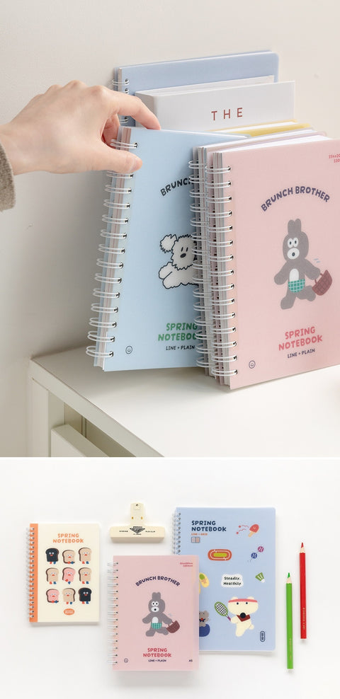 Brunch Brother PP Index Notebook A5 [4types] | Line + Plain Notebook