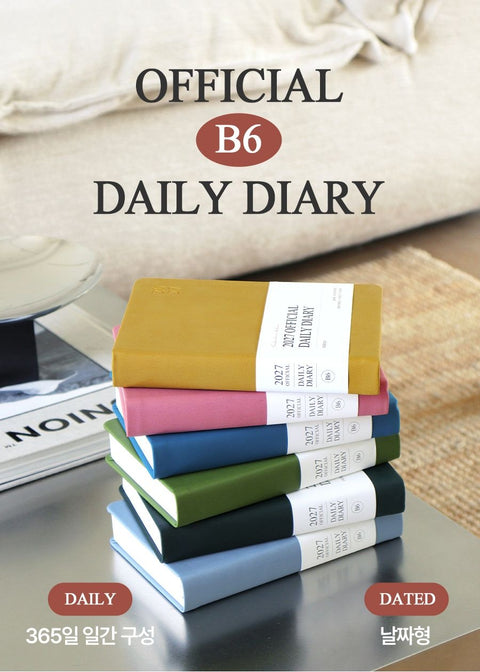 2027 Official Daily Diary Time Planner B6 [6colors] | Daily Diary 2027
