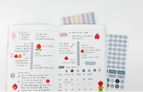 My Flow Diary Date Day Number Sticker Set [6types]