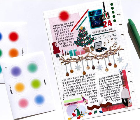 Blur Circle Seal Sticker | Deco Sticker | 18sheets
