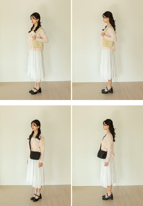 PUFFY SHOULDER & CROSS Bag [4colors] | Tote Bag