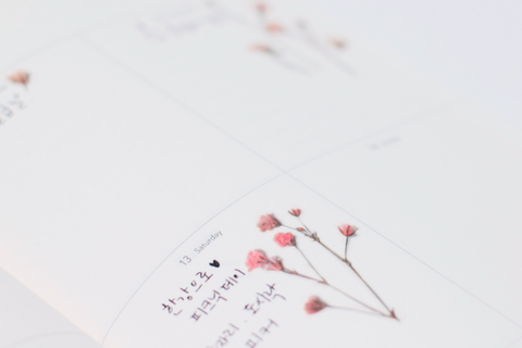 Pressed Flower Sticker [Baby's breath] | Gypsophila Printed Dried Flower Sticker