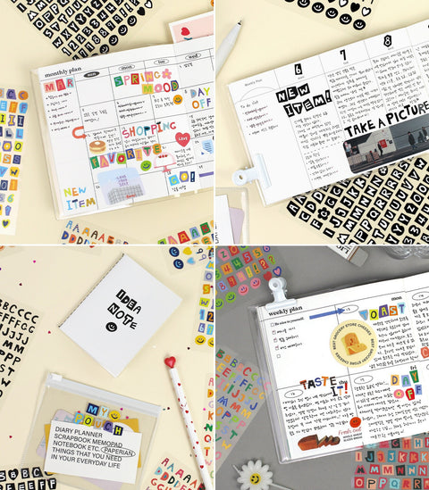 Color Recipe Alphabet Sticker [10types]