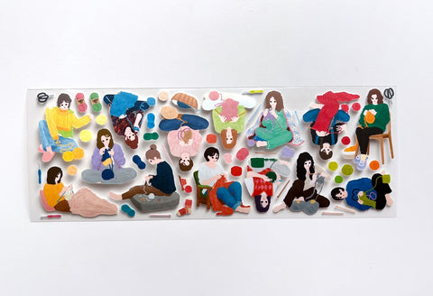 Knitting Seal Sticker
