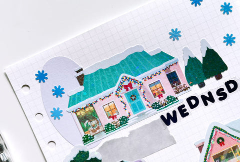 Winter Village Big House Seal Sticker [4types] | Deco Sticker