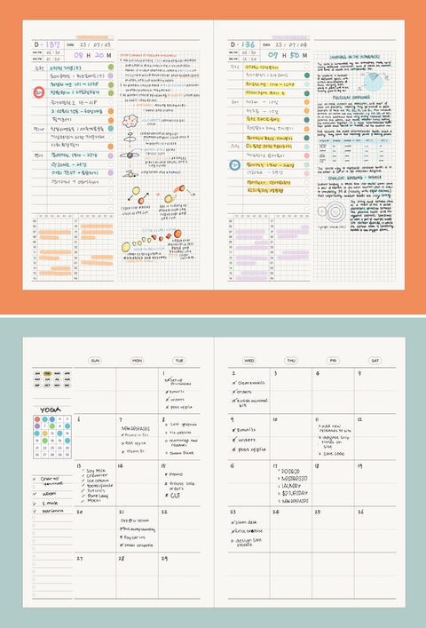 The Memo Life Schedule Planner [6types] | Monthly, Weekly, Daily, Checklist, Study Planner, To Do List