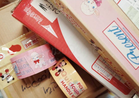 BABY LAMB Box Tape | Wrapping Packing Tape | Deco Tape | Adhesive Tape | Patterned Tape | Packaging Tape