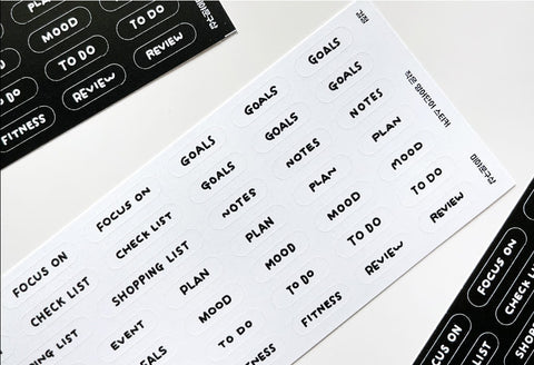Small English Word Seal Sticker | 2sheets