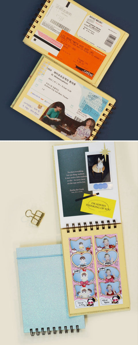 O-CHECK Mini Scrapbook [7types] | Blank Notebook