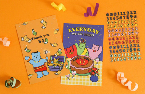 Jelly Bear Party Postcard Pack