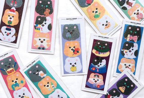 Big Kitty Hologram Seal Sticker [10types] | Cat Deco Sticker