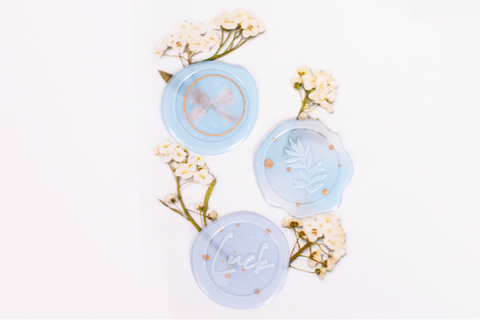 Sealing Wax Sticker [Milky Blue]