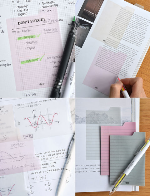 Moist Index Sticky Notes L [18types] | Tracing Adhesive Paper