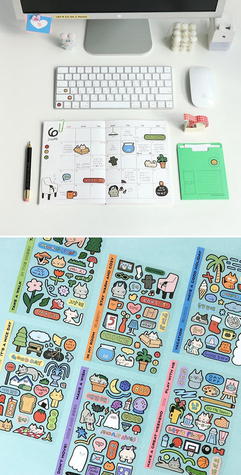 Doodle Removable Sticker Pack | 6sheets