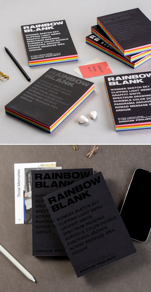 Rainbow Blank Monthly Planner