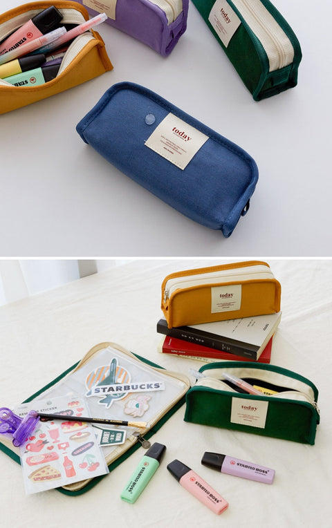 Funnymade Canvas Pencil Case [6colors] | Pen Pouch