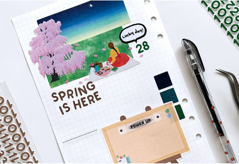 Handwritten Numbers Alphabet Matte Seal Sticker [3colors] | Deco Sticker