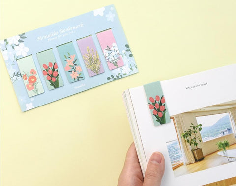 Magnetic Bookmarks 5P _ Flower For You ver.2
